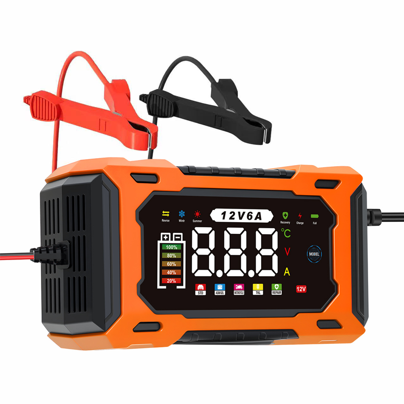 Chargeur de batterie de voiture intelligent 12 V 6 A avec fonction de réparation par impulsions