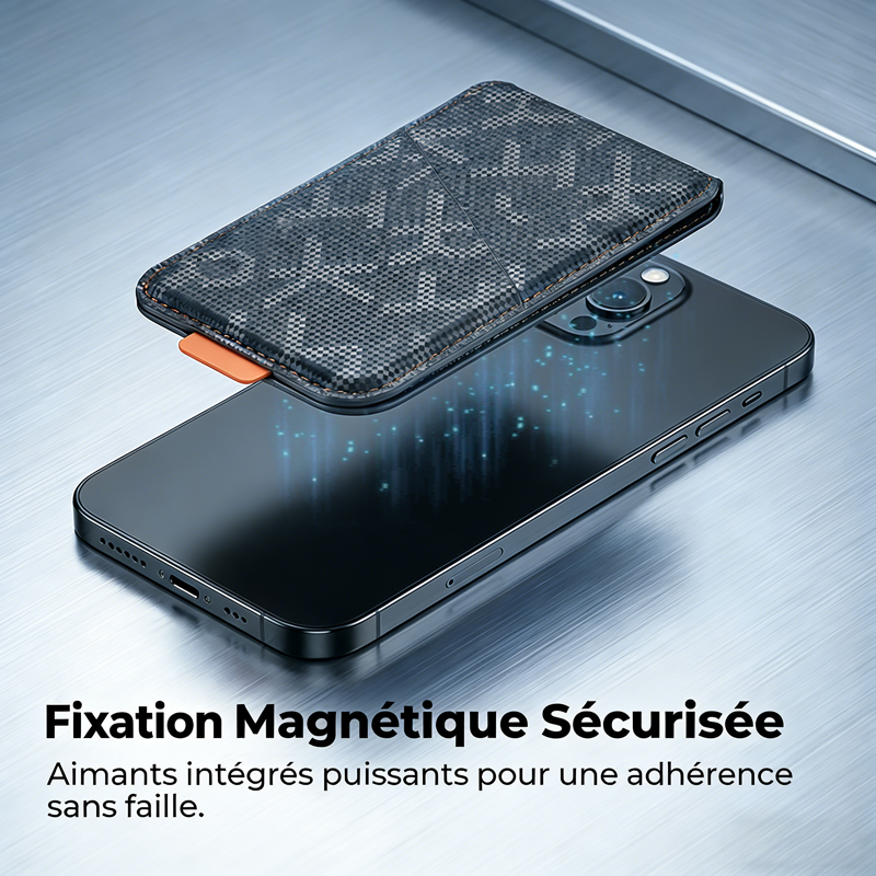 Porte-cartes magnétique pliable