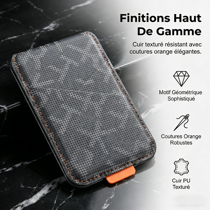 Porte-cartes magnétique pliable