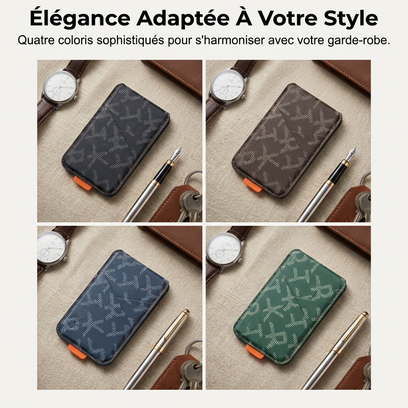 Porte-cartes magnétique pliable