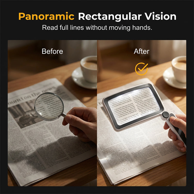 Laissez tomber vos lunettes de lecture ! 🧓Loupe pliante de poche avec lumière pour la lecture
