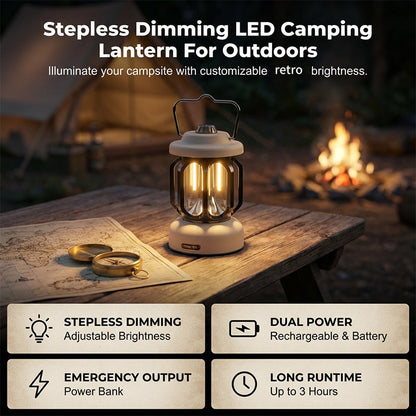 Lampe de camping LED à intensité variable 🔥 Illuminez votre aventure ! 🌟