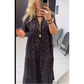 💞Nouveauté ! 60 % de réduction pour une durée limitée ! 👗Robe longue à col V et imprimé léopard pour femme ! 💎