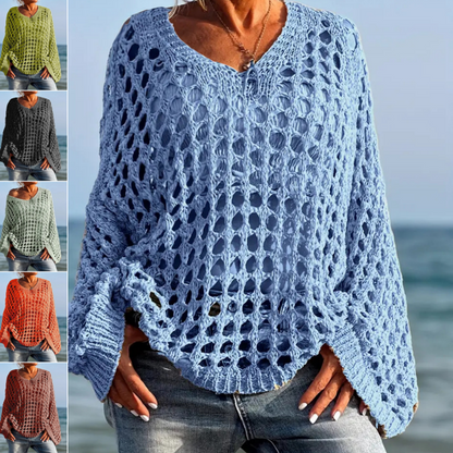 💐50% DE RÉDUCTION ! Haut Crochet Décontracté – Chic au Quotidien, Facile à Porter 🌼👗【Offre Limitée】