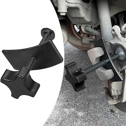 Outil de repoussage de piston de frein avant, dédié au remplacement des plaquettes de frein automobile.