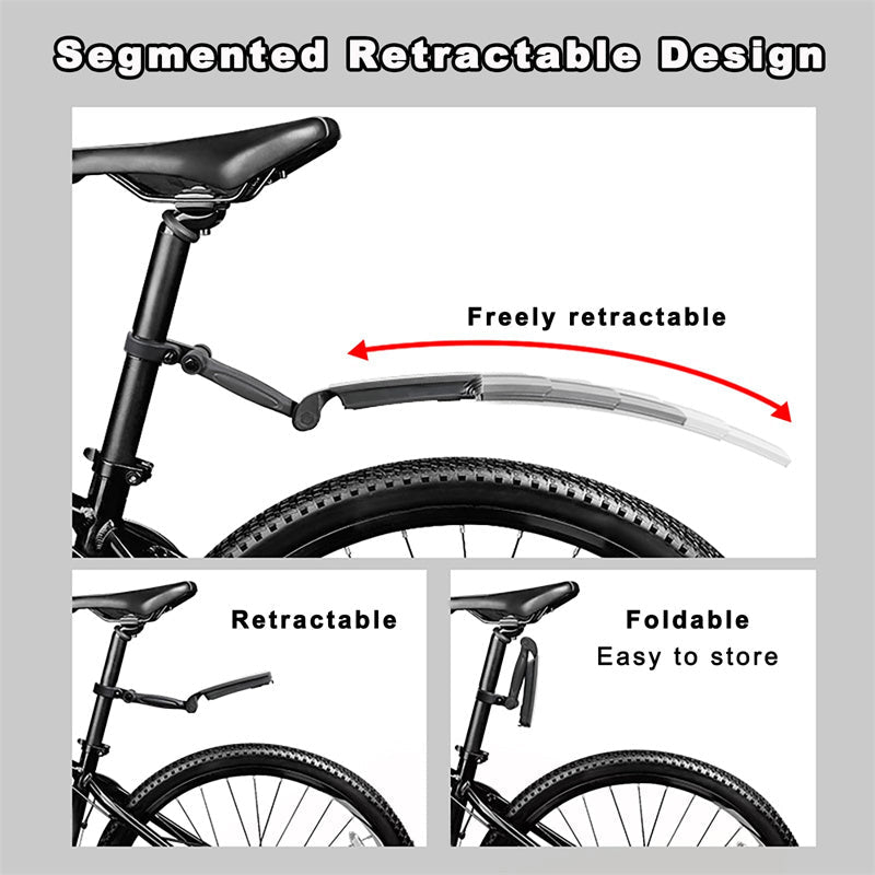 Ensemble de garde-boue rétractables et réglables pour vélo