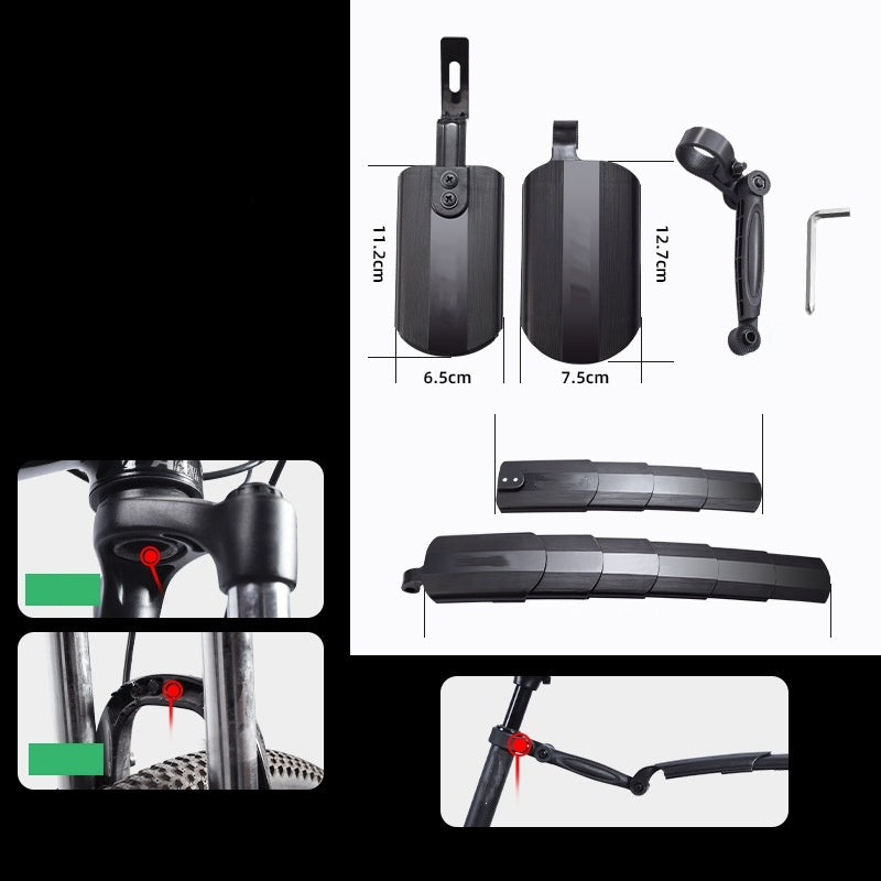 Ensemble de garde-boue rétractables et réglables pour vélo