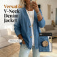 📢📢63 % DE RÉDUCTION !!!⏰Veste en jean classique à boutons pour femme
