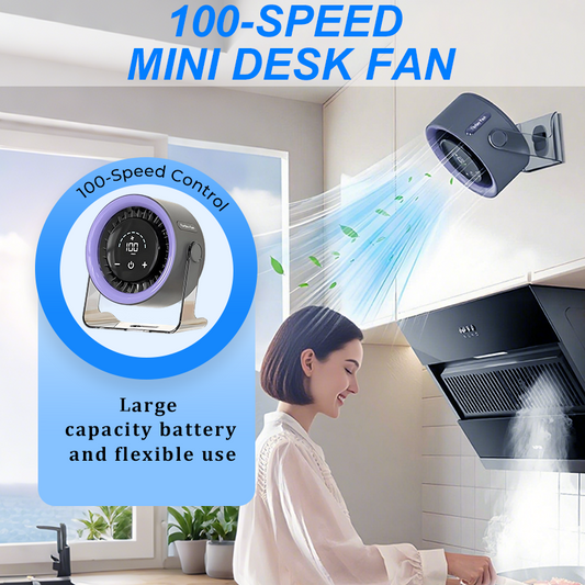 💐50% DE RÉDUCTION❄️Ventilo de table ultra-compact – 100 vitesses, tient dans la main📏