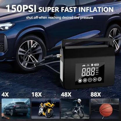 🔋50 % de réduction + livraison gratuite🔥🚗Démarreur de voiture portable avec compresseur d'air, démarreur de batterie de voiture 4000 A