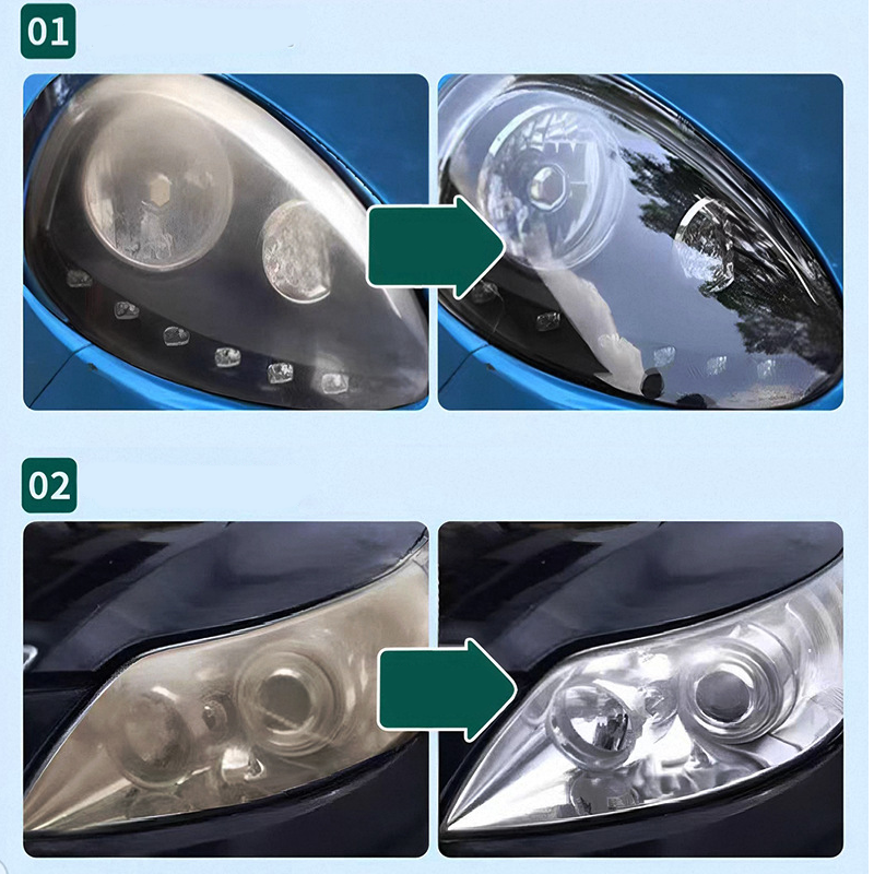 🚗 50 % DE RÉDUCTION MAINTENANT ! 💡 Kit professionnel de réparation et de polissage de phares de voiture – Élimine le jaunissement, redonne de la clarté et application facile ✨