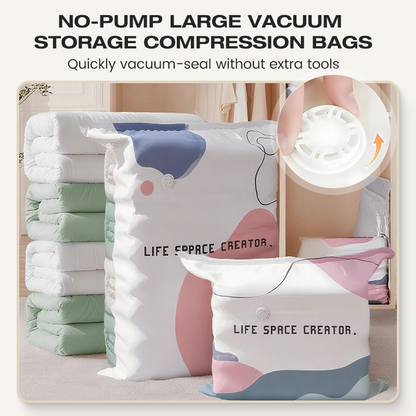 💐50% DE RÉDUCTION ! Sacs Sous Vide pour Rangement – Garde-robe, Literie & Coussins 🛏️🧸【Économisez 50%】