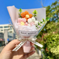 Charmant mini bouquet de fleurs tricoté à la main
