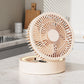 Ventilateur de bureau 3 en 1 avec miroir de maquillage et veilleuse