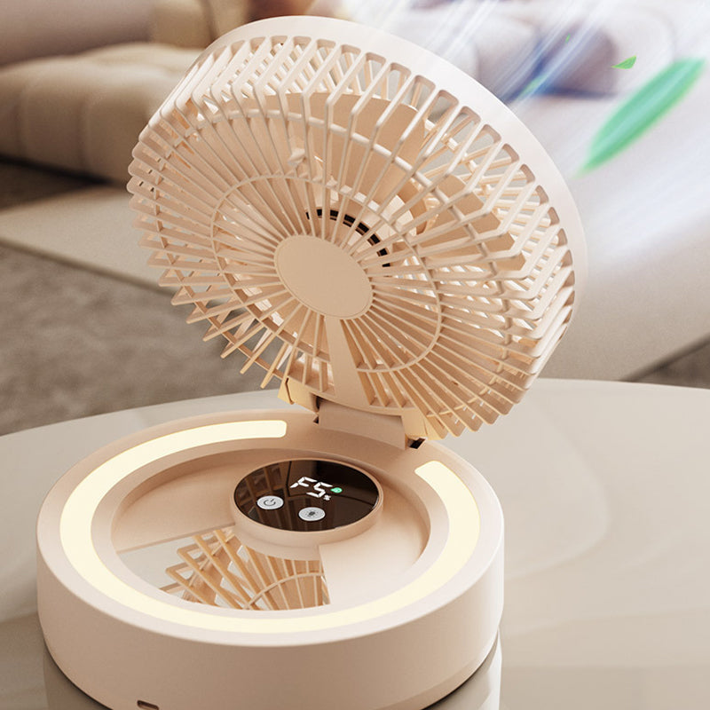 Ventilateur de bureau 3 en 1 avec miroir de maquillage et veilleuse