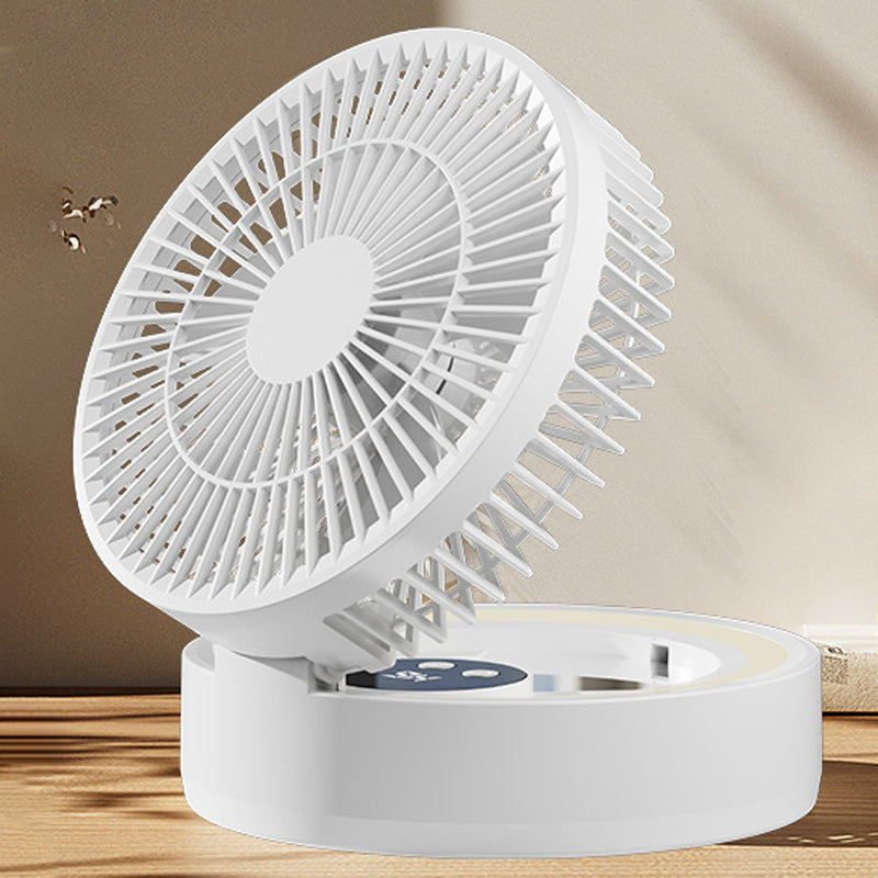 Ventilateur de bureau 3 en 1 avec miroir de maquillage et veilleuse