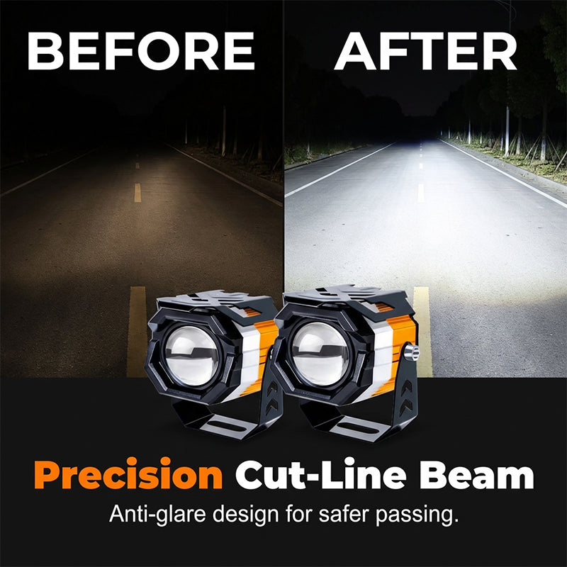 Projecteur LED universel haute performance pour moto