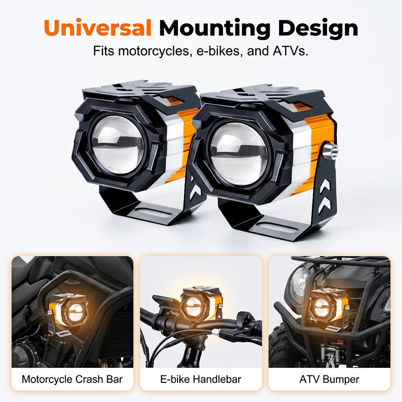 Projecteur LED universel haute performance pour moto