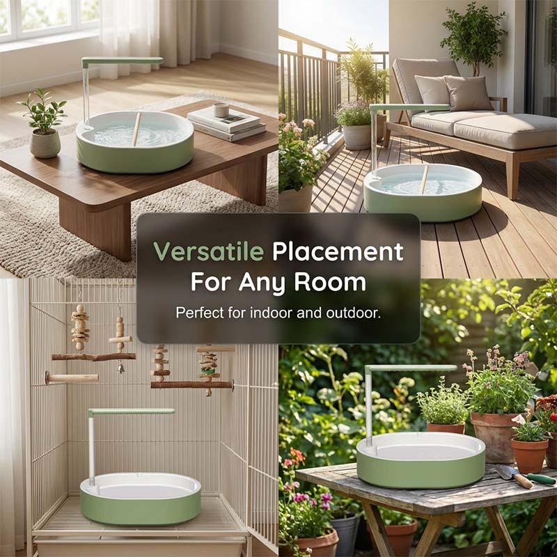 🐦 OFFRE LIMITÉE : 52 % DE RÉDUCTION ! 🚿 Bain d'oiseaux électrique avec douche à effet pluie et perchoir – Pompe sûre et silencieuse pour des oiseaux heureux 🛀