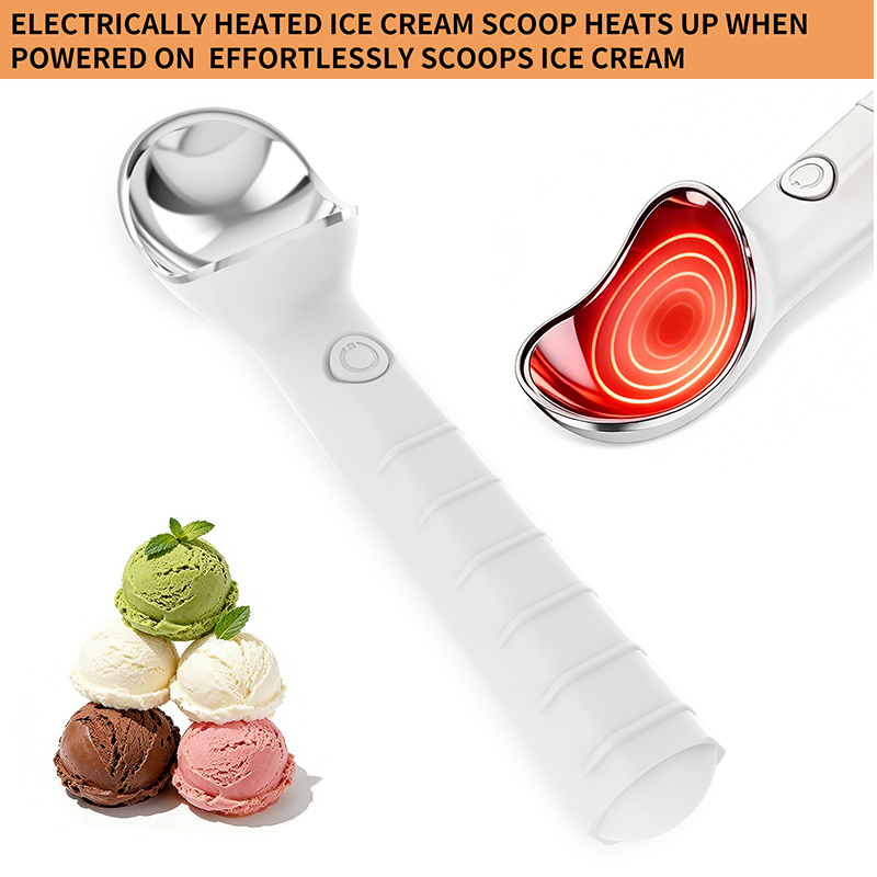 🥄 57 % DE RÉDUCTION EN CE MOMENT ! ⚡ Cuillère à glace électrique auto-chauffante – Chauffe instantanément, permet de servir facilement et est idéale pour déguster un dessert sans effort 🍦