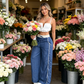 📢Pantalon femme taille haute à jambes larges
