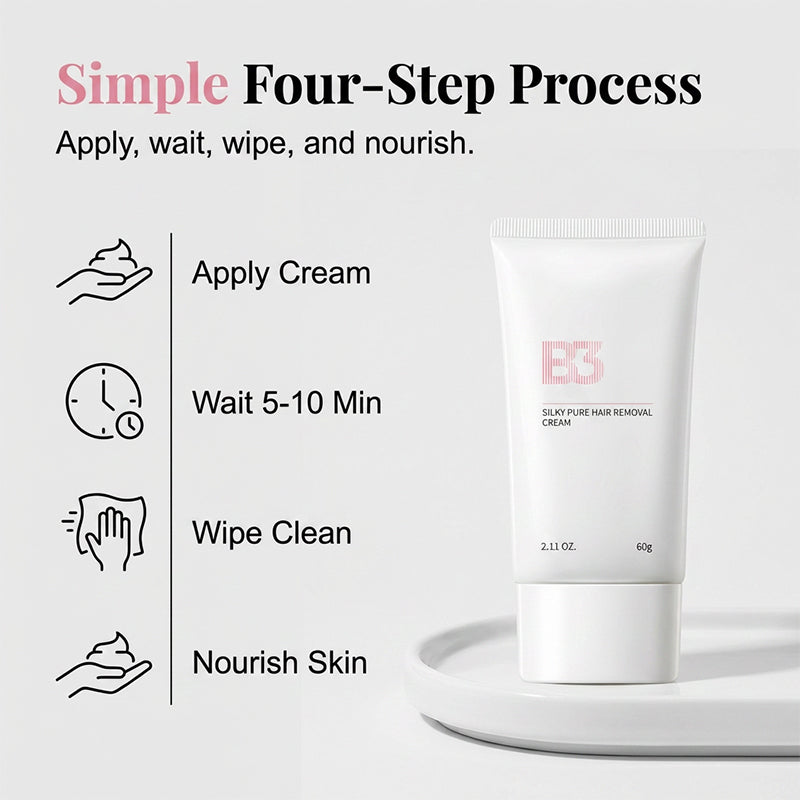 Crème dépilatoire douce en 8 minutes