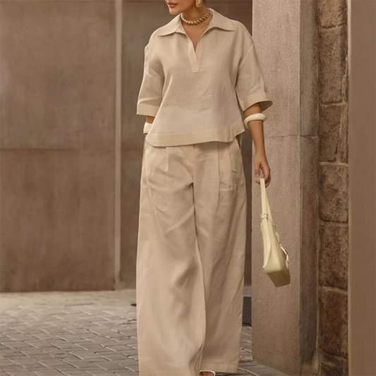 Ensemble décontracté femme : haut et pantalon large