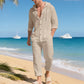 Tenue de plage en lin respirant pour homme【Livraison gratuite】