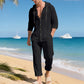 Tenue de plage en lin respirant pour homme【Livraison gratuite】