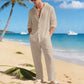 Tenue de plage en lin respirant pour homme【Livraison gratuite】