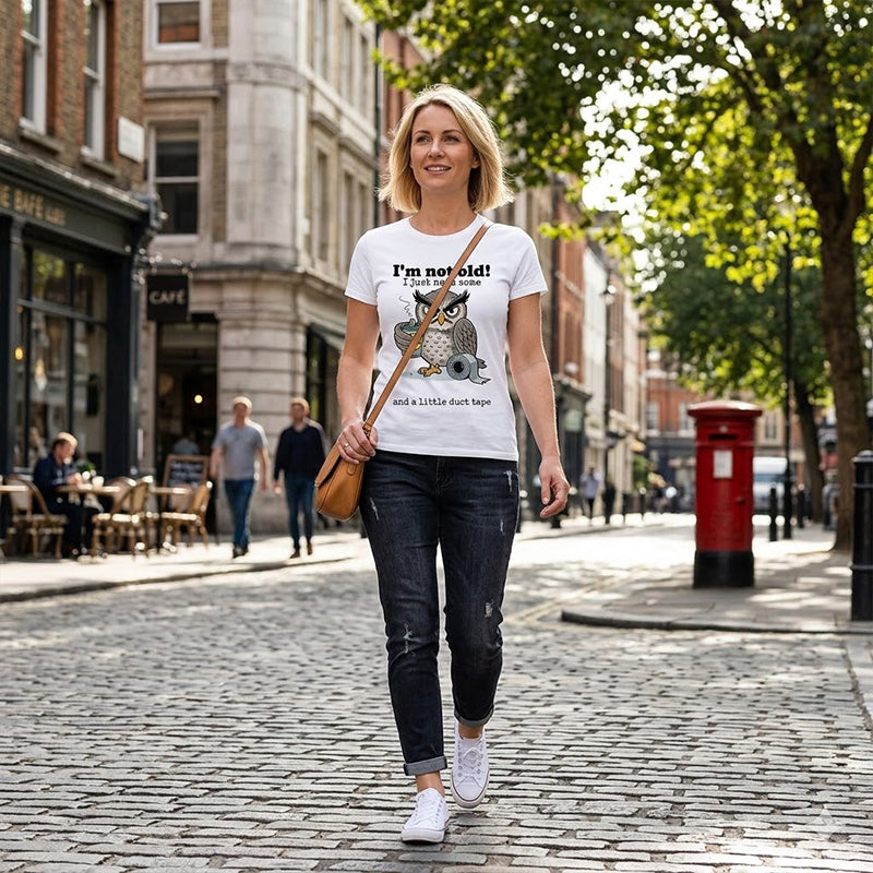 💞Plus de 50 000 exemplaires vendus !🦉 T-shirt à motif « I'm Not Old » (Je ne suis pas vieux)