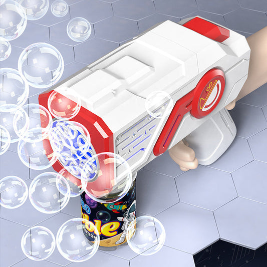 🌈Pistolet à bulles d'astronaute électrique avec lumières LED🎉 Amusez-vous sans fin avec un seul bouton