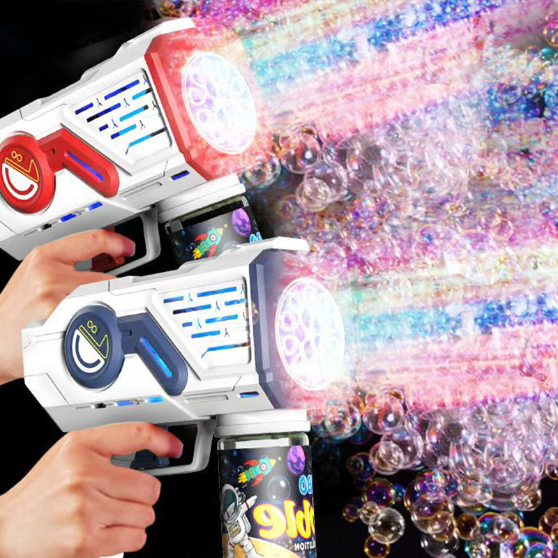 🌈Pistolet à bulles d'astronaute électrique avec lumières LED🎉 Amusez-vous sans fin avec un seul bouton