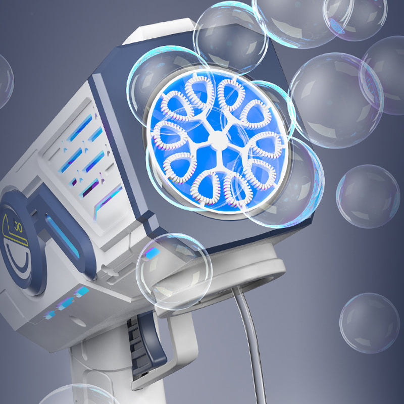 🌈Pistolet à bulles d'astronaute électrique avec lumières LED🎉 Amusez-vous sans fin avec un seul bouton