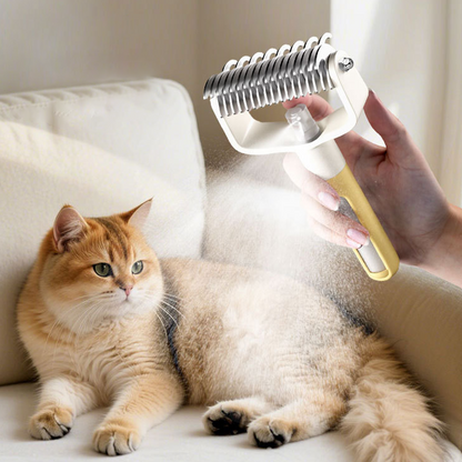🔥Brosse anti-statique pour animaux de compagnie avec vaporisateur✈️