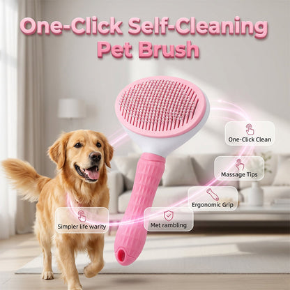 Brosse autonettoyante pour chiens et chats