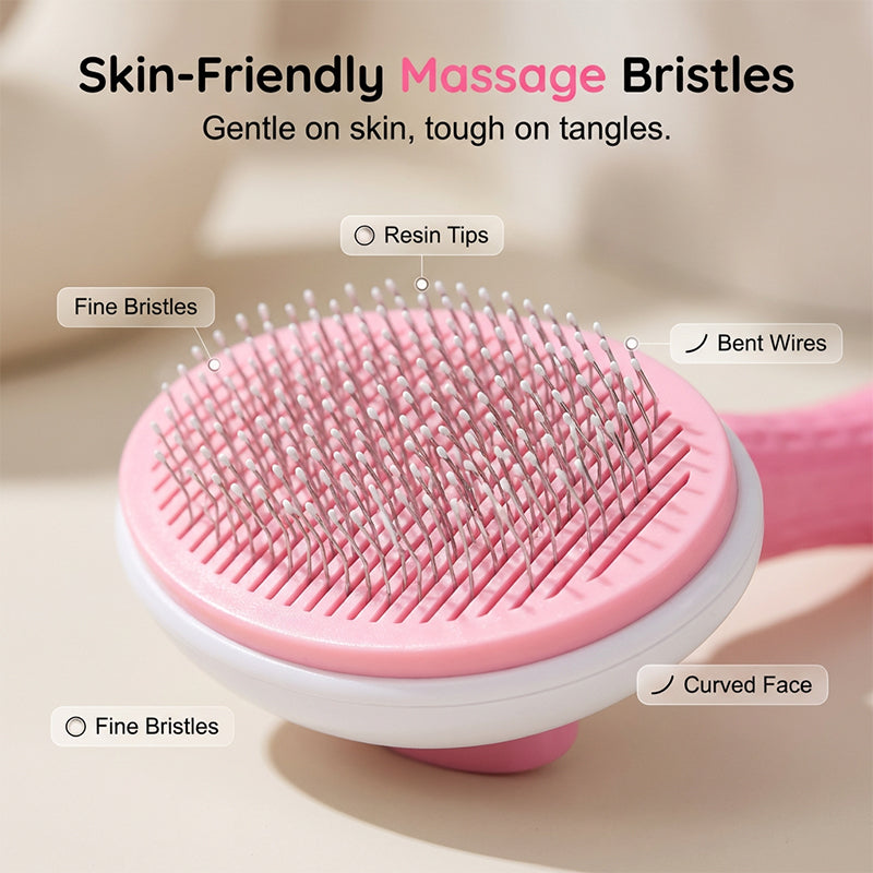 Brosse autonettoyante pour chiens et chats