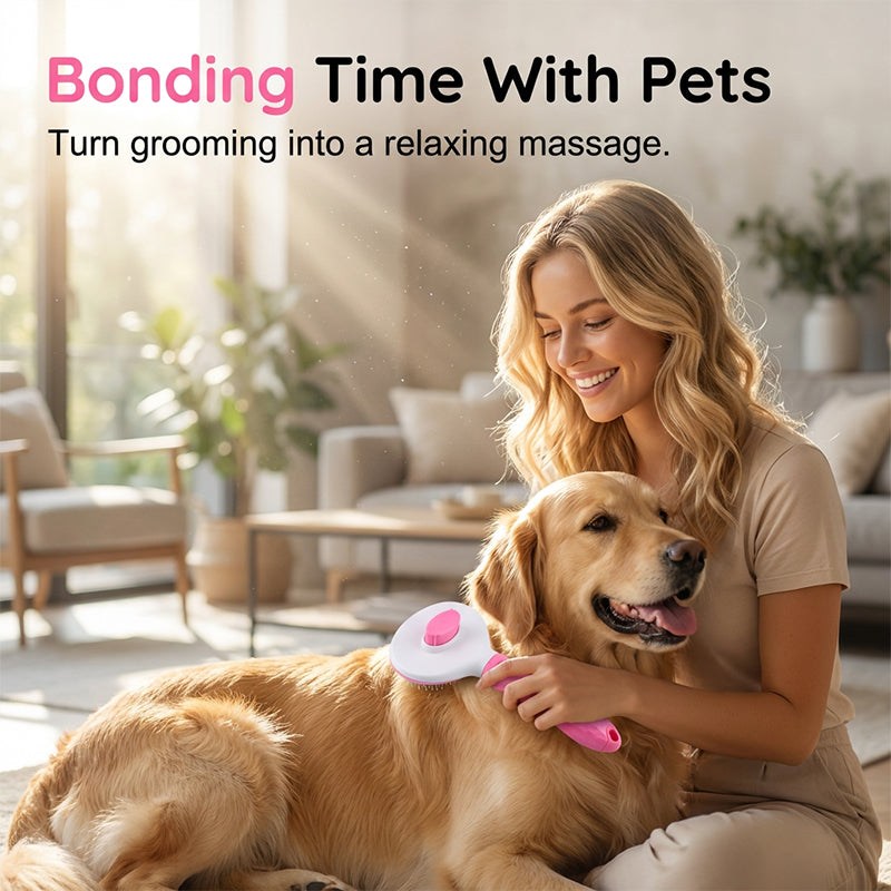 Brosse autonettoyante pour chiens et chats