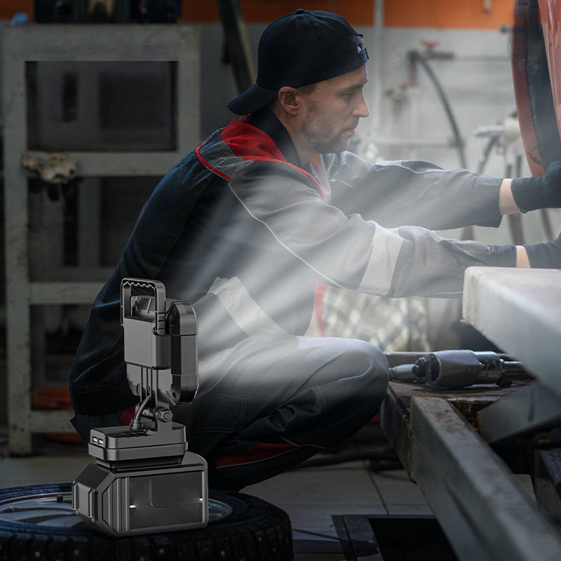 🌞Profitez du printemps avec 50 % de réduction !💡Lampe de travail LED orientable à 180° - Avec double fonction de batterie externe USB - Robuste et sans fil - Compatible avec toutes les batteries - Pour le garage, le chantier et le camping