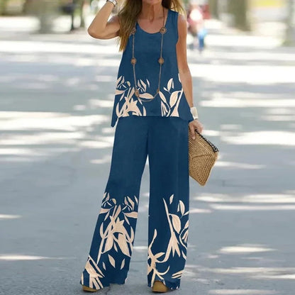 Ensemble débardeur et pantalon large pour femme
