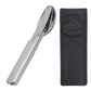 Ensemble de couverts portables 4-en-1 en acier inoxydable