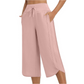 📢📢40 % DE RÉDUCTION !! ⏰Pantalon capri décontracté à jambes larges pour femme