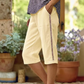 Pantalon d'été capri pour femme avec détails en dentelle