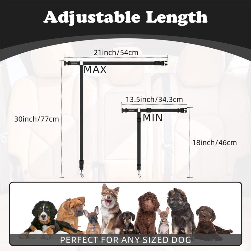 💐50% DE RÉDUCTION ! Harnais de Sécurité Auto – Ceinture Élastique Anti-Étranglement 🐶✔️【Offre Limitée】