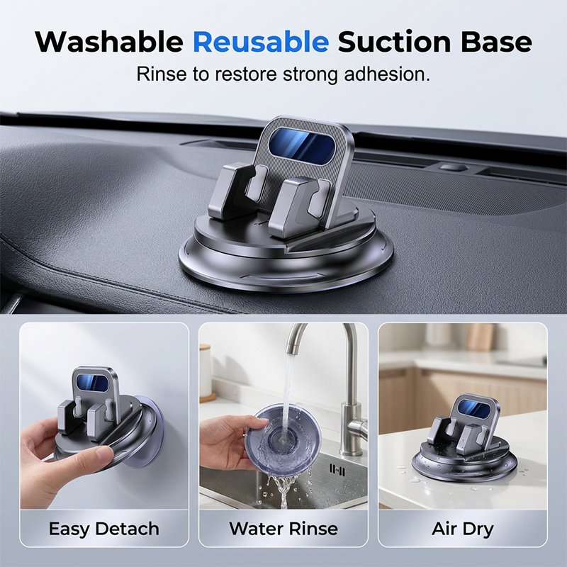 📱 50% DE RÉDUCTION 🧭 Support téléphone rotatif – Fixation solide sur tableau de bord, caoutchouc haute adhérence – 360° réglable, compact & compatible avec tous les smartphones – qualité garantie 🔄