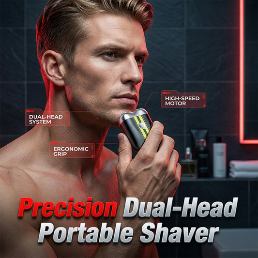 🛒 50 % DE RÉDUCTION MAINTENANT ! ☀️ Rasoir portable de précision à double lame – Corps en alliage ultra-fin, entièrement lavable et rechargeable par USB pour un rasage facile et respectueux de la peau, même en déplacement.