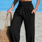 Pantalon sarouel smocké taille haute pour femme 🌞Un look estival décontracté et tout en confort✨