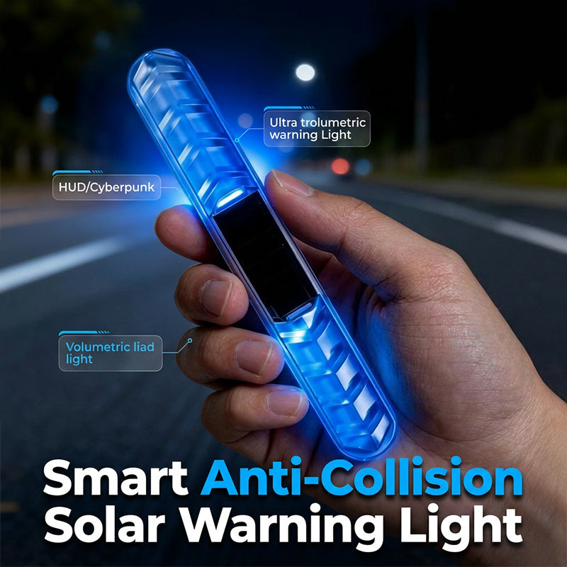 ☀️💡 Feu de signalisation anti-collision à LED solaire – Capteur de luminosité automatique