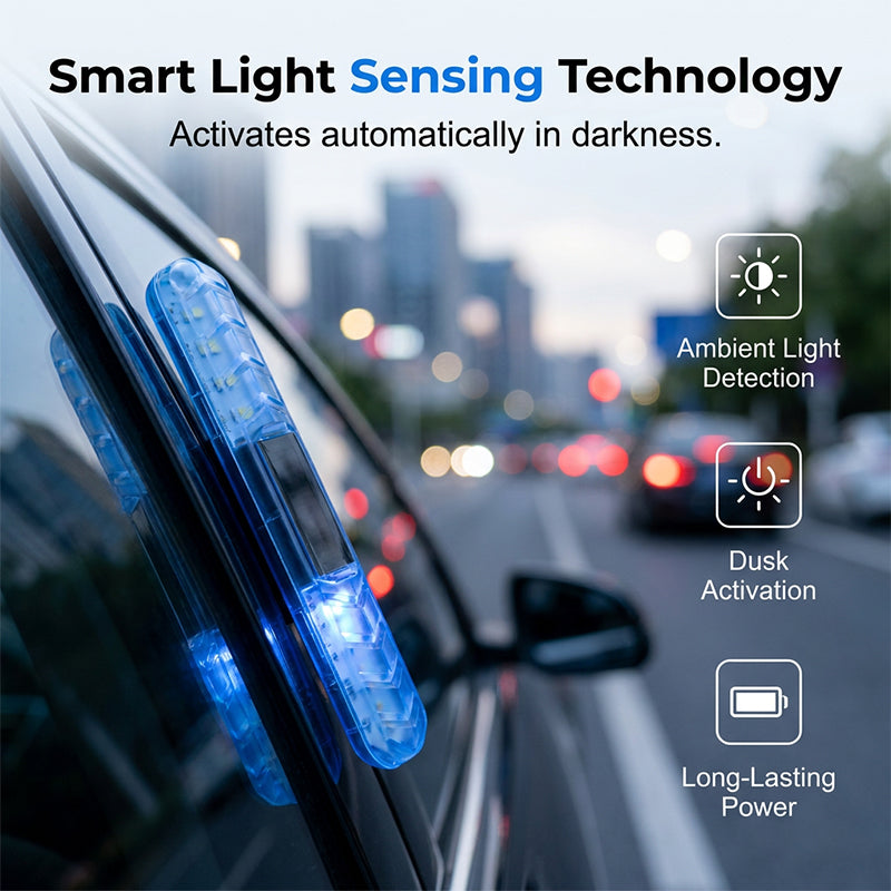 ☀️💡 Feu de signalisation anti-collision à LED solaire – Capteur de luminosité automatique