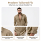 Chemise décontractée à manches longues pour homme, avec poches